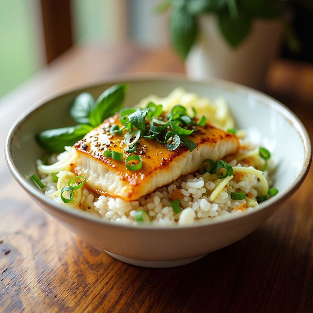Cod Basil Citrus Rice Bowl